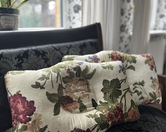 S size Floral Pillow, Cotton Cover Ergonomic Sleeping Pillow, Neck Support, Orthopedic, Washable, Hypoallergic, 40 x 60 cm (16 x 23 inches)