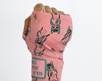 Pink Kitten Boxing / Kickboxing / Muay Thai Wraps 4.5m for Girls