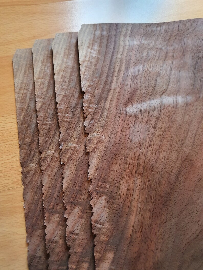 3 European Black Walnut Veneers 84.5 X 22 Cm Etsy