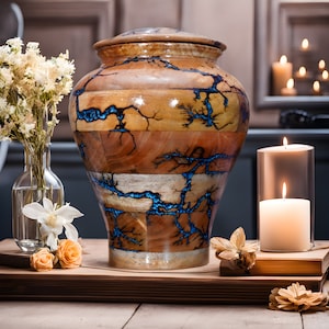Elegant Rosewood Urn for Pets & Humans, Custom Cremation Box, Durable Memorial Keepsake, Personalized Ashes Storage, Timeless Tribute Urn