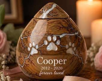 Handcrafted Wooden Pet Urn Box: Dog & Cat Cremation Urn