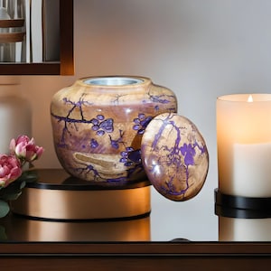 wooden pet urn