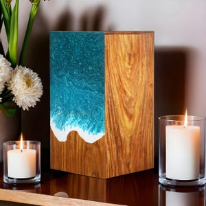 Urn Box, Rosewood & Rein Ocean Wave Urn Box | Urns for Human Ashes ...