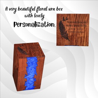 Urna Cineraria In Legno Di Palissandro Fatta A Mano - Xtra Large 11x7.25x4.5 Pollici, Per Ceneri Umane