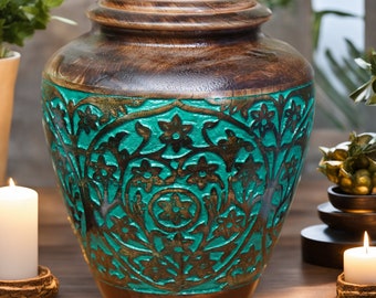 Wooden Urns for Human Ashes Adult Sized Boxes Premium Adult Wooden Urn Box for Human Ashes  Durable  Beautiful Handcrafted urns
