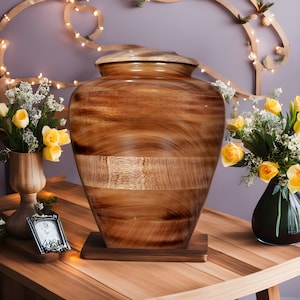 Personalized Tree of Life Cremation Urn: Rosewood Memorial Ashes Box