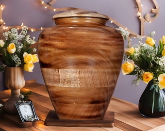 Personalized Adult Cremation Urn for Human Ashes Tree Of Life Wooden  Rosewood Memorial Funeral Urn wooden ashes box for your loved one