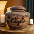 Handcrafted Wooden Pet Urn Box: Dog & Cat Cremation Urn product logo