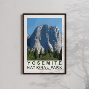 Yosemite, National Park, El Capitan, California, Digital Prints, Poster and Wall Art, Travel Poster