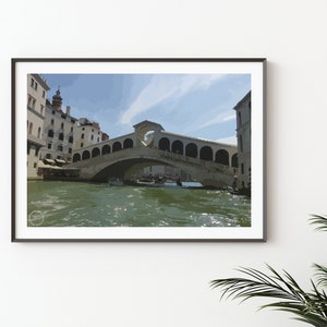 Rialto Bridge, Venice, Italy, Digital Download, Cityscapes, Digital Prints, Poster and Wall Art, Travel Poster