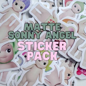 Matte Sonny Angel Sticker Pack, Assorted Stickers, Planner Stickers, Junk Journaling, Laptop Water Bottle Kindle Phone Stickers, Stationery