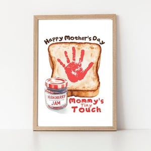 Muttertag Handabdruck Anhänger Gedicht / Handabdruck Mama Oma / Andenken Blume Geschenkkarte / Basteln für Kinder / Handabdruck Kunst
