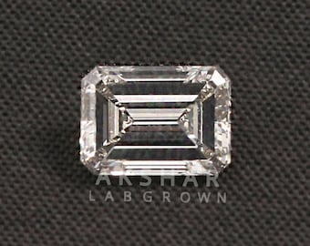 Smaragdslipad labordodlad diamant: F-VS1, IGI-certifierad