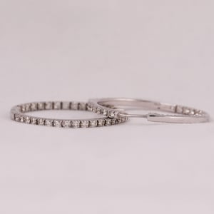 4.00 TCW Lab Grown Diamond Huggie Earrings: Round Brilliant Cut