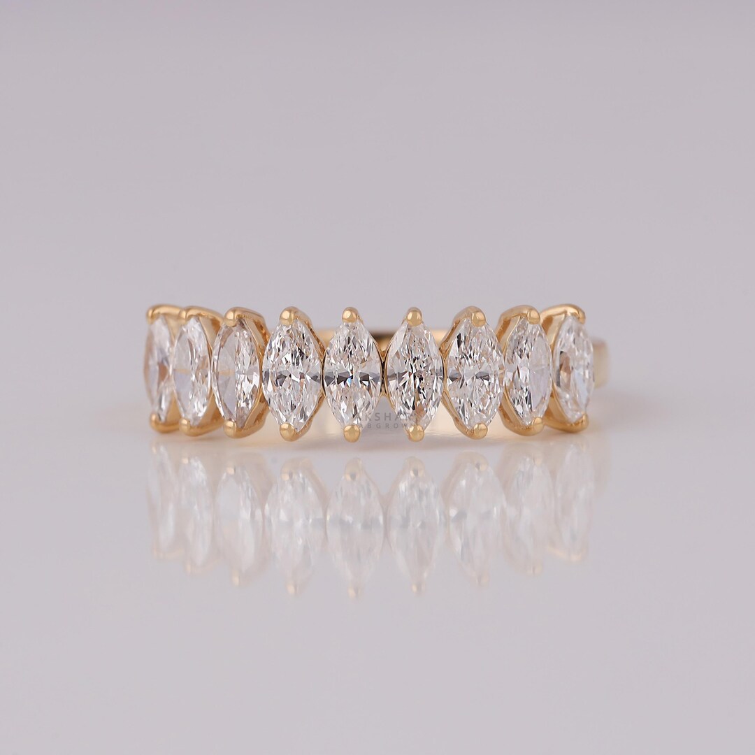 Alternating Marquise Cut Lab Grown Diamond Band 1.50 TCW Marquise ...