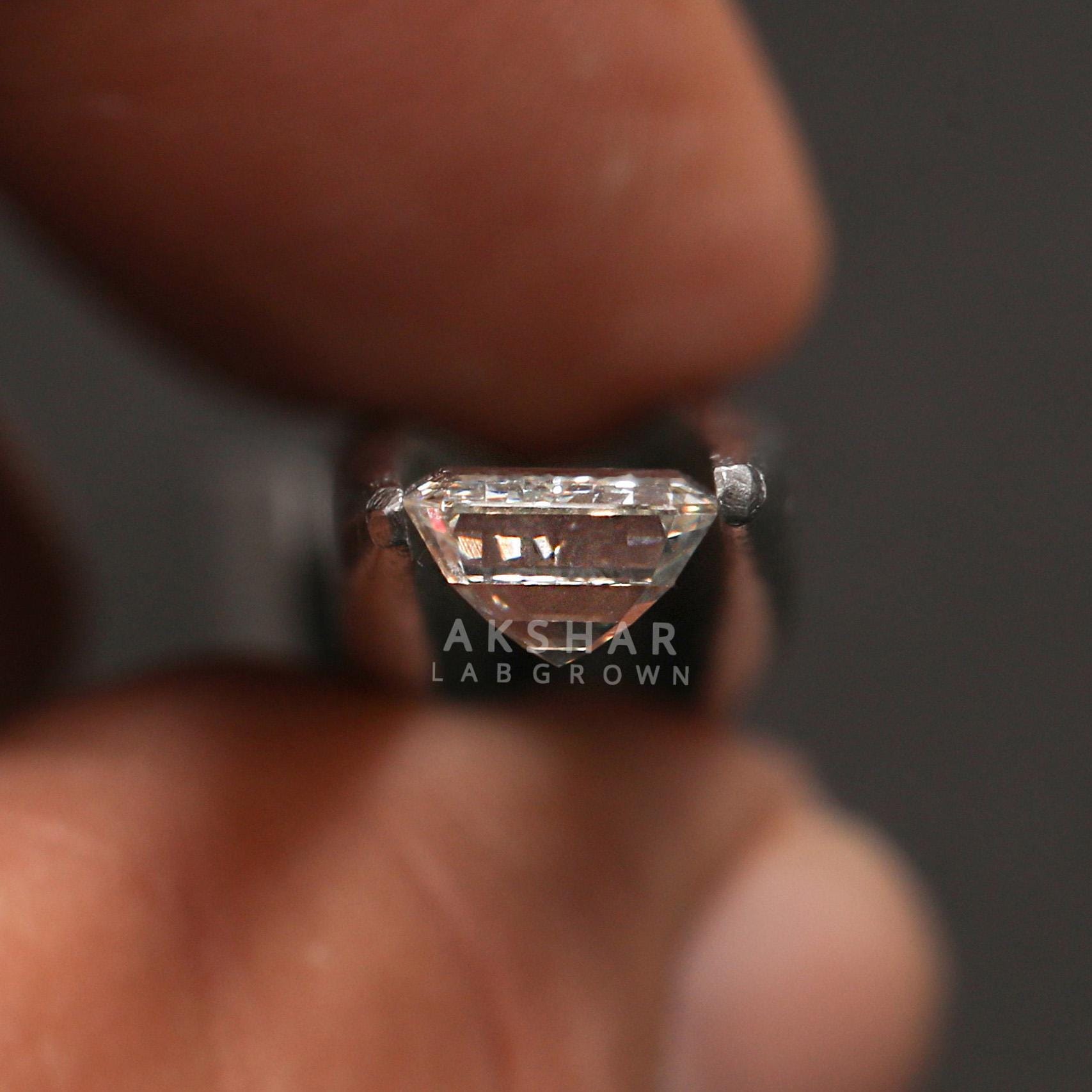 エメラルドカットのラボグロウンダイヤモンド：E VVS2、F-VS1、1-6 CT 