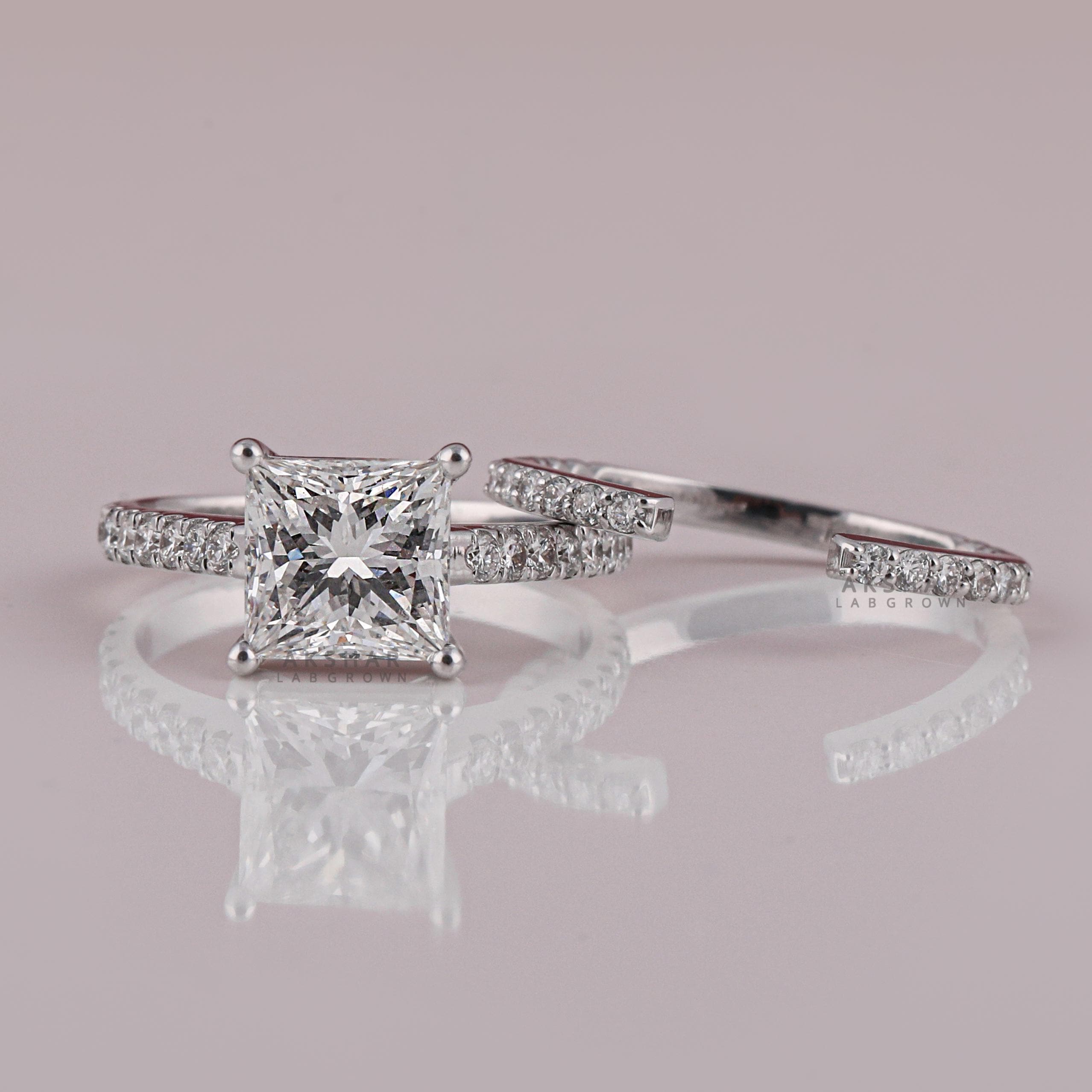 2.00ct F-VVS2 ラウンドカットラボグロウンダイヤモンドハローリング