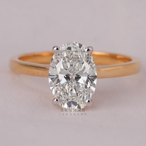 3.00 CT Oval Cut Lab Grown Diamond Engagement Ring Hidden Halo Wedding Ring Diamond Ring for Women Anniversary Gift Oval Cut Diamond Ring