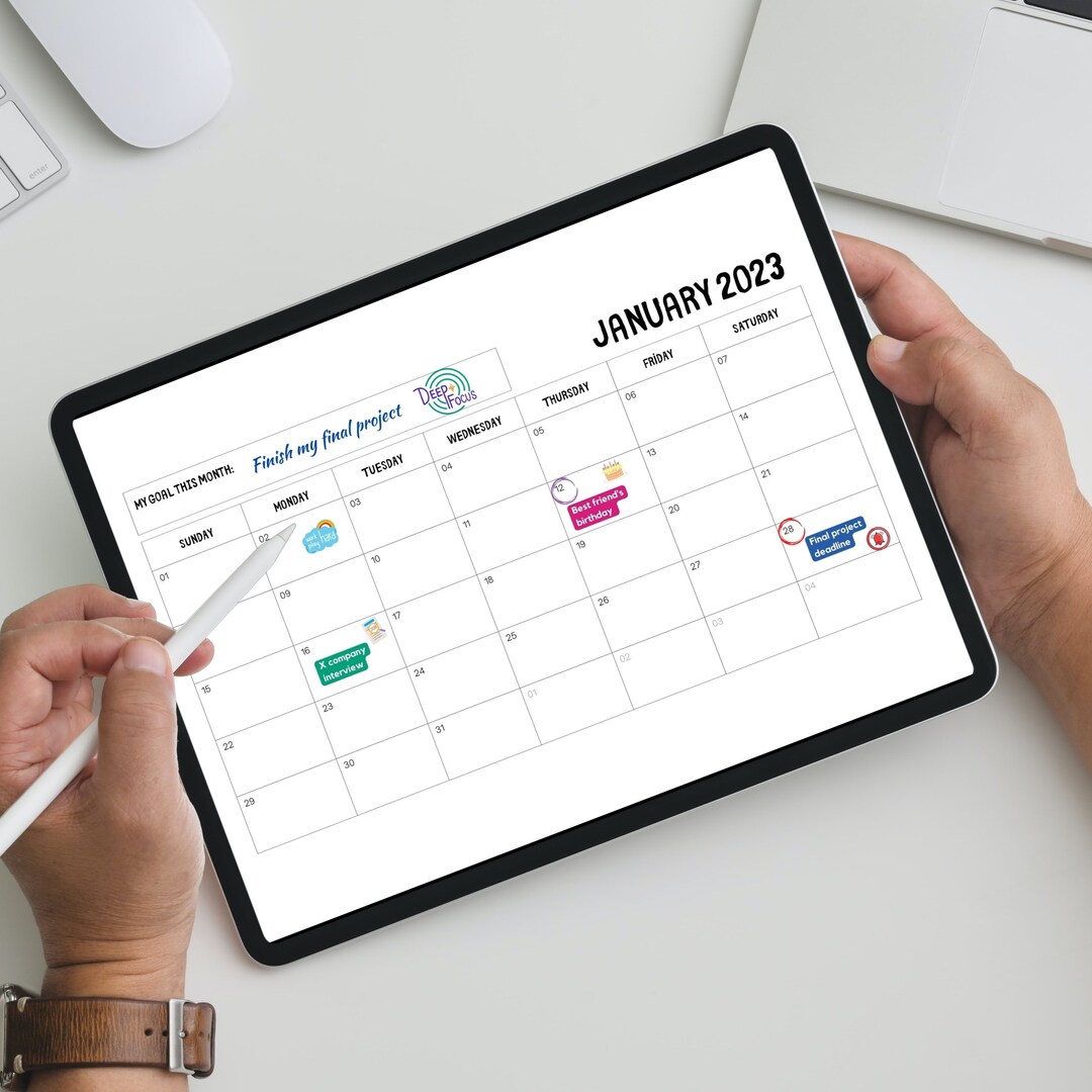 2023-calendar-and-planner-printable-calendar-monthly-pdf-etsy