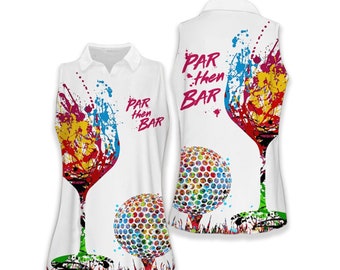 Par Then Bar Colorfull Paint Splash Short Sleeve, Sleeveless Polo Shirt For Women