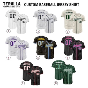 Custom 08 Style Colors Pinstripe 3D Unisex Baseball Jersey Shirt