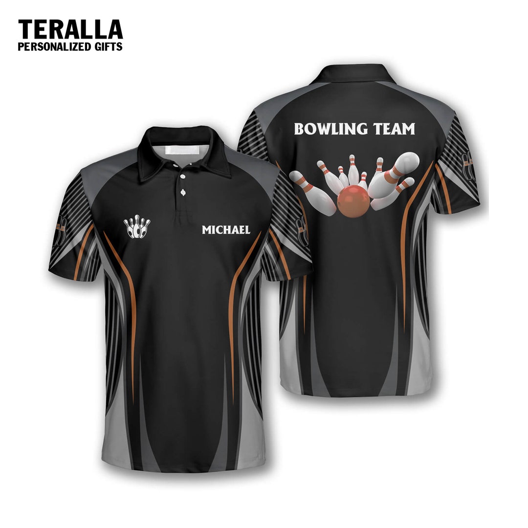 Custom Name, Team Bowling Polo Shirt for Men Team Bowling Etsy