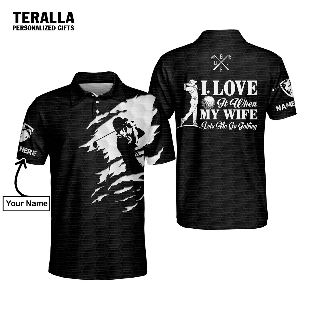 Personalized Funny Golf Shirts for Men I Love It When Lets Me Etsy