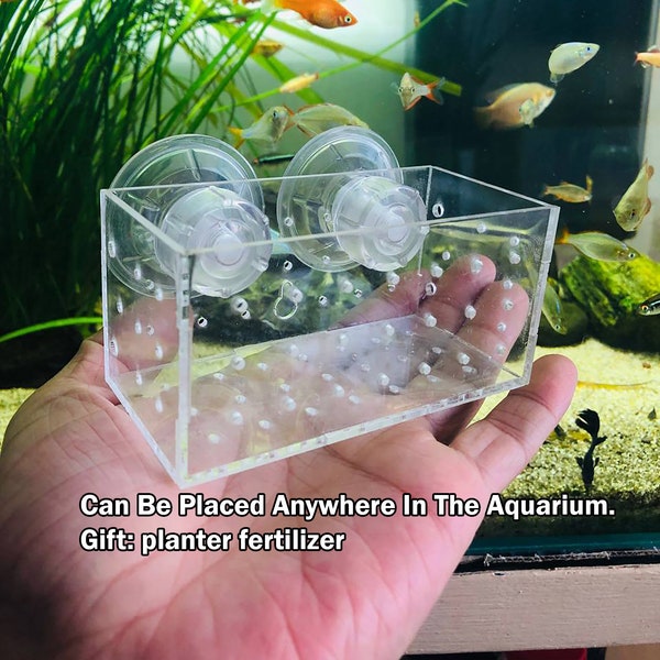 Aquarium Plant Holder Box Acrylic | Multi-Purpose Box for Nurturing Aquatic Plants | Box Holder For Planting Aquatic Plants