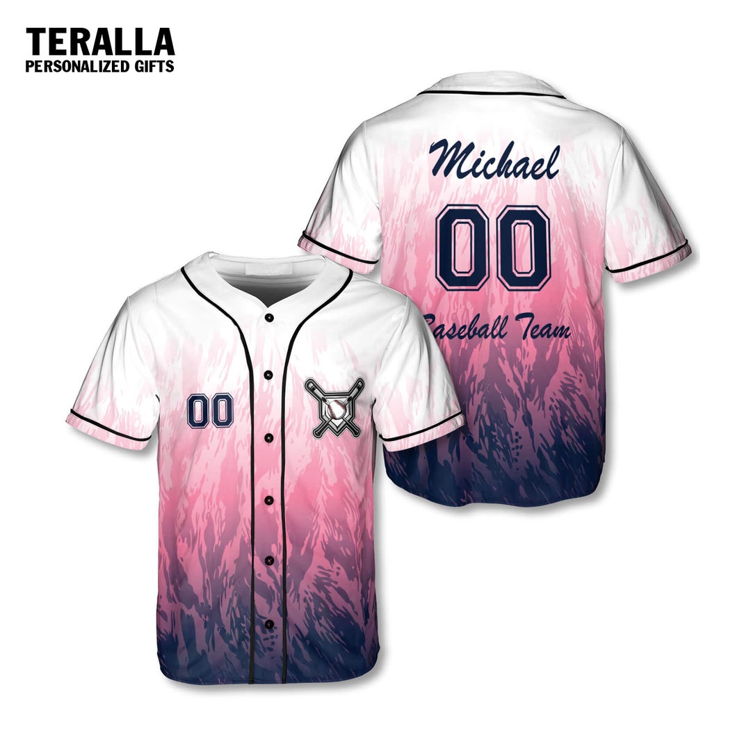 Custom Name, Team , Number Athlete Flame Baseball Jersey Unisex Personalized Baseball Jersey Etsy