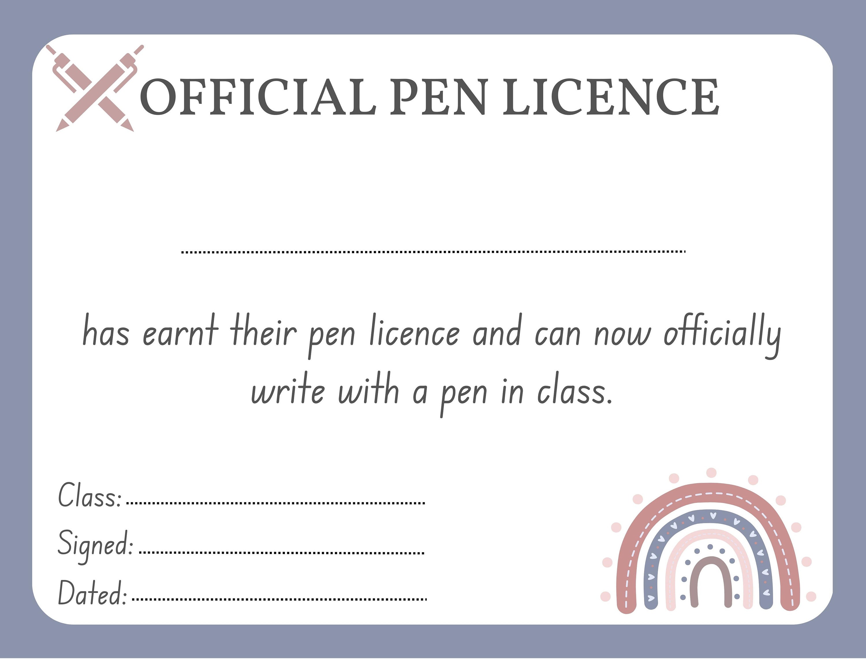 Pen Licence Certificate Template pen-licence-certificate-template