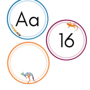 EDITABLE: Aa-Zz Alphabet and 0-20 Number Circles