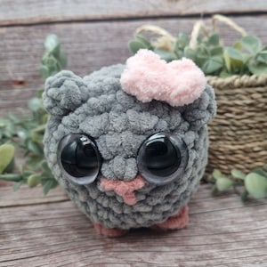 Hamster triste grand, la tendance des médias sociaux/hamster au crochet/jouet au crochet/décoration/jouet en peluche/prêt pour l'expédition image 1