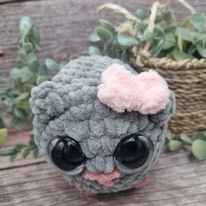 Hamster triste grand, la tendance des médias sociaux/hamster au crochet/jouet au crochet/décoration/jouet en peluche/prêt pour l'expédition image 5