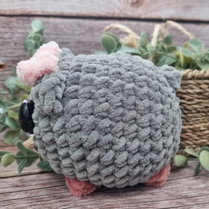 Hamster triste grand, la tendance des médias sociaux/hamster au crochet/jouet au crochet/décoration/jouet en peluche/prêt pour l'expédition image 3