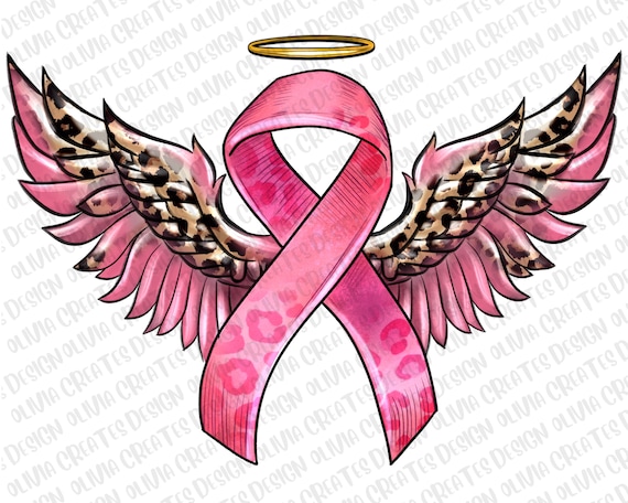 pink ribbon angel clipart png