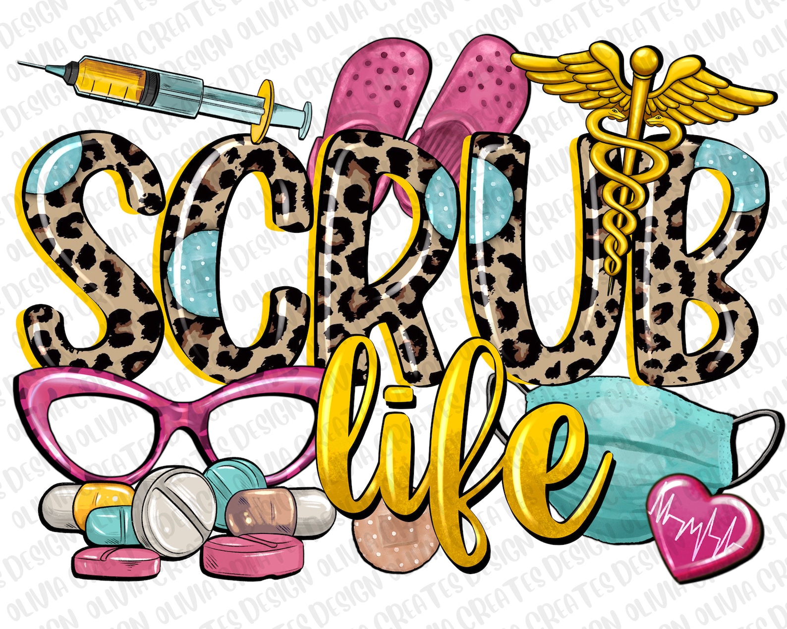 Scrub Life Png Sublimation Design Download Nurse Life Png Etsy