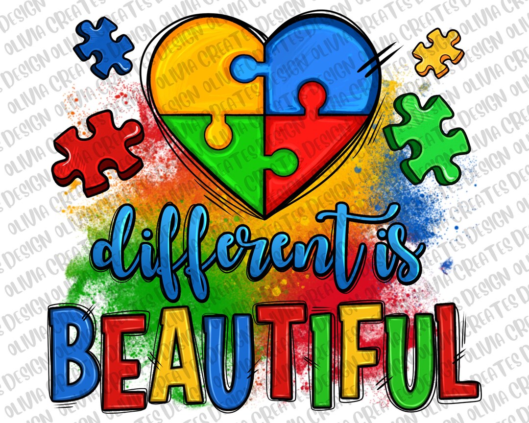 Different is Beautiful Autism Png Sublimation Design (Download Now) - Etsy