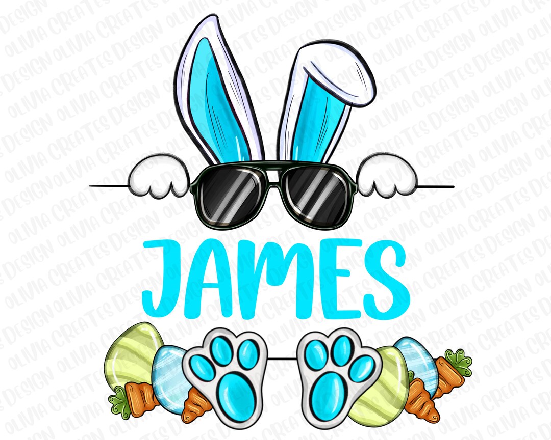 Easter Bunny Name Frame Png Sublimation Design Download - Etsy Australia