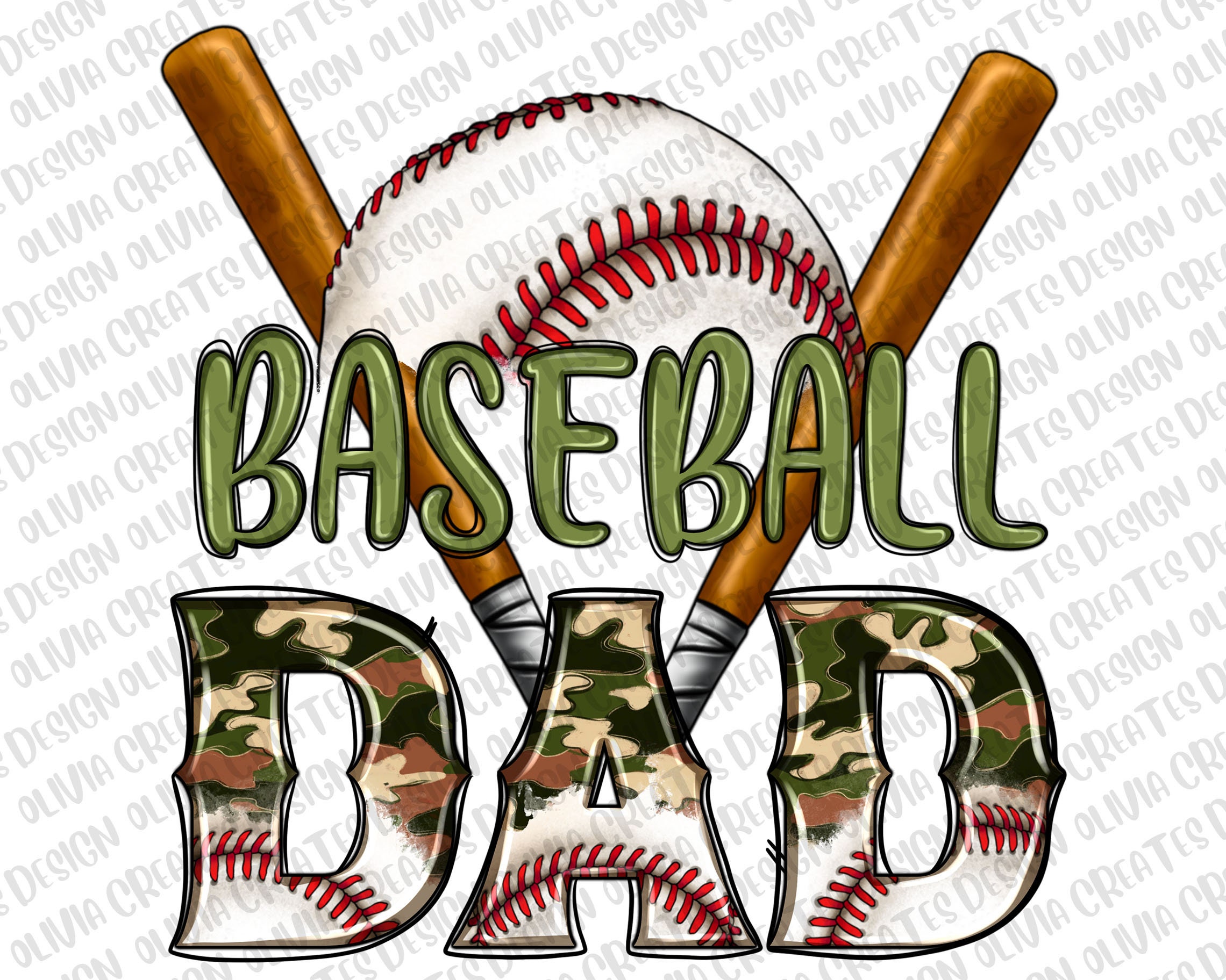 Béisbol papá png diseño de sublimación descargar deporte papá Etsy México