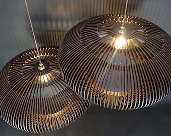 Wood Pendant Light: Modern Handmade Chandelier - 60cm GLOB