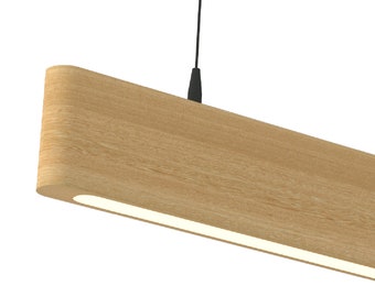 Handmade Wood LED Chandelier: Nordic Minimalist Suspension Light