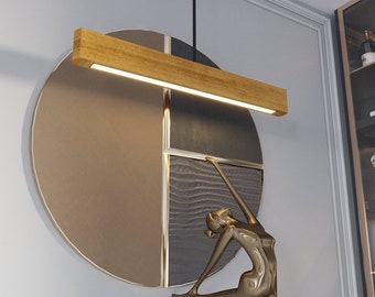 Minimalist Wood LED Chandelier: Nordic Suspension Light