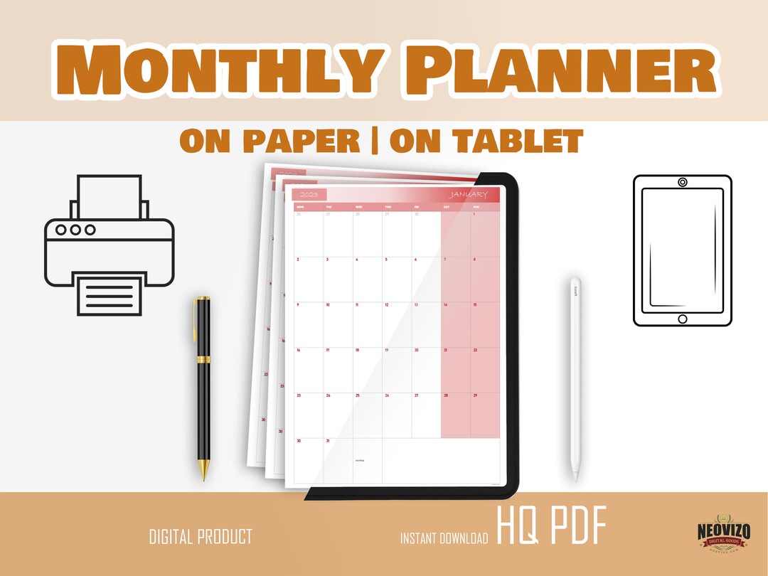20232024 Planner Goodnotes Pink 20232024 Calendar Etsy