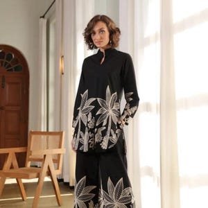 Geborduurde Indiase combi-set voor dames, 2-delige vrijetijdskleding, Pakistaans designkostuum, etnische feestkleding, kant-en-klare combi-set, eid-kostuums