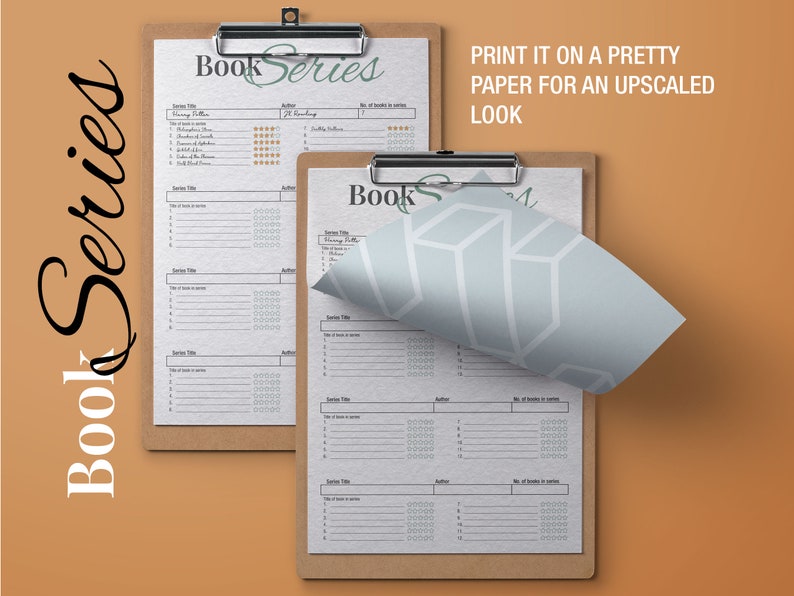 Book Series Tracker List Printable Digital, Reading List, Book Tracker ...