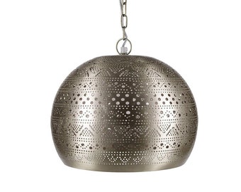 Lámpara colgante oriental Herera 30 cm plata | Lámpara colgante marroquí | Lámpara para salón, cocina o colgada encima de la mesa del comedor.