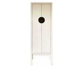 Armoire Adeline blanc | Cabinet de mariage chinois | Espace de rangement généreux en bois de haute qualité | Design élégant et élégant