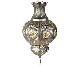 Orientalische Lampe Pendelleuchte Kumira | Marokkanische Design Hängeleuchte | Leuchte für Wohnzimmer, Küche oder hängend über dem Esstisch