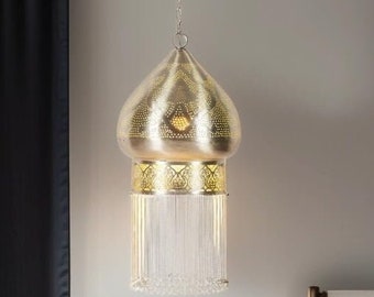 Orientalische Lampe Pendelleuchte Archita | Marokkanische Design Hängeleuchte | Leuchte für Wohnzimmer, Küche oder hängend über dem Esstisch