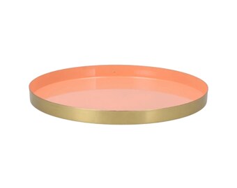 Bandeja Marrakech 26 cm redonda bandeja de servir redonda | Plato para servir como decoración decorativa de mesa. Plato para velas como decoración primaveral o decoración de habitaciones.